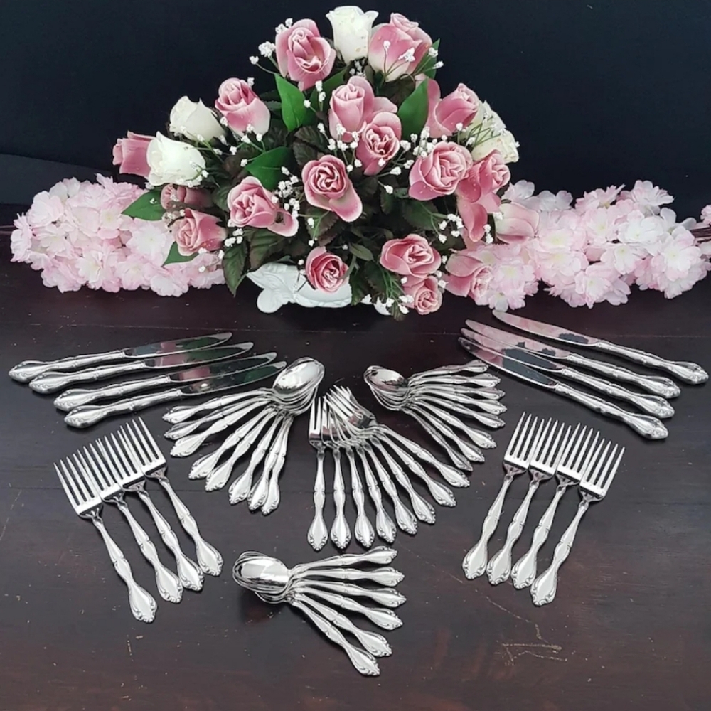 54pc Oneida CANTATA Community Plate Stainless Steel Cutlery Set for 8